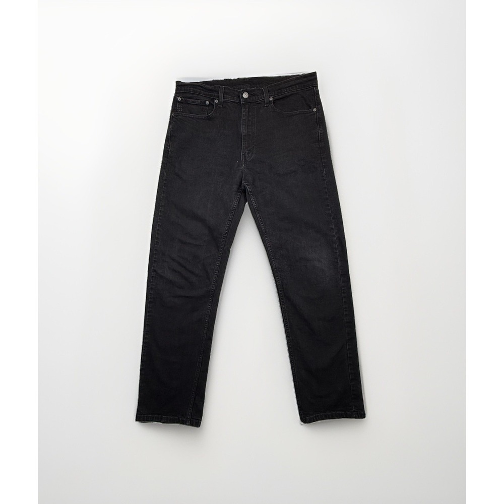 Levi's 505 Jeans Men's 36x32 Black Denim Dark Wash Outdoor Regular Fit Straight